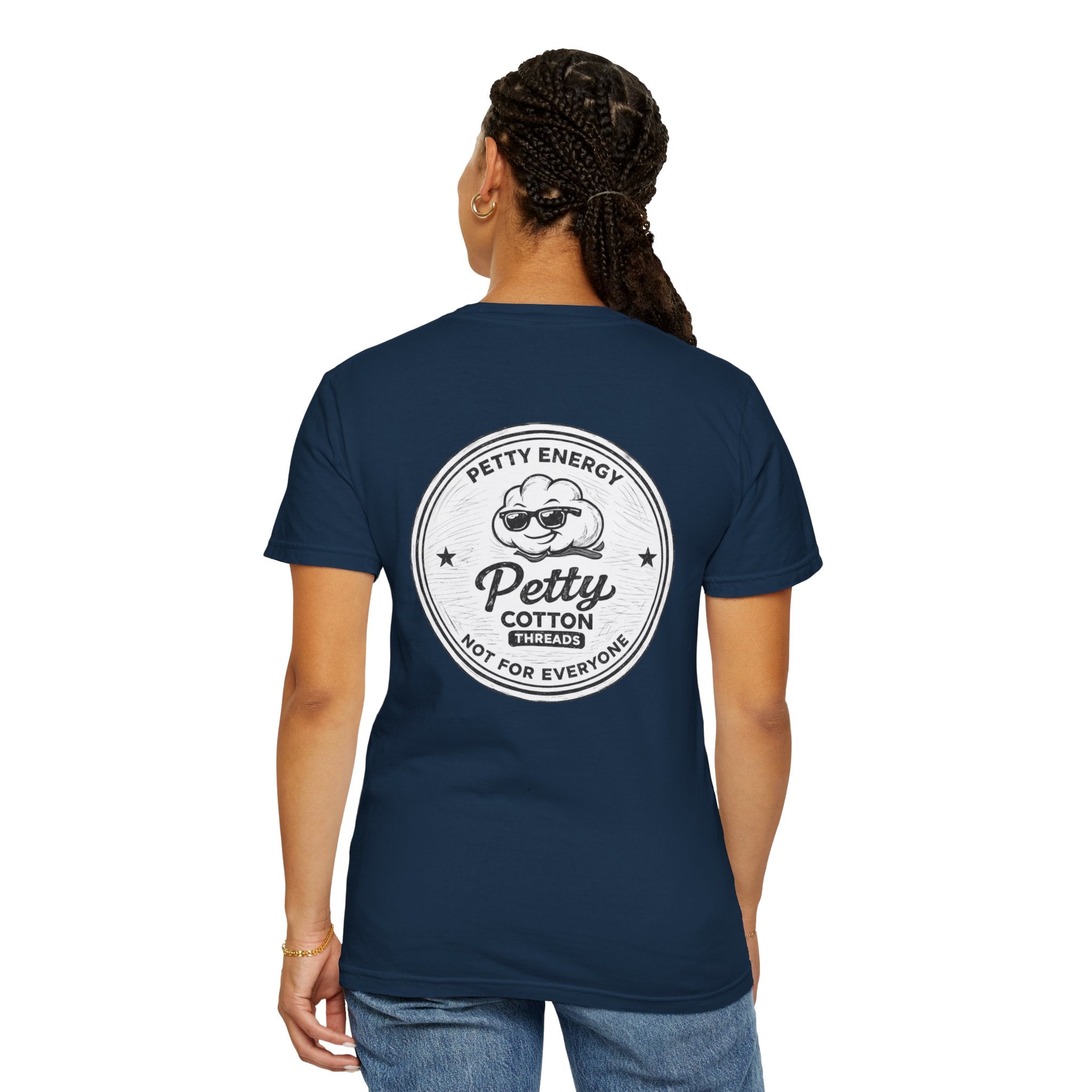 Petty Energy Graphic T-Shirt — 'Petty Cotton Threads' Vintage Badge