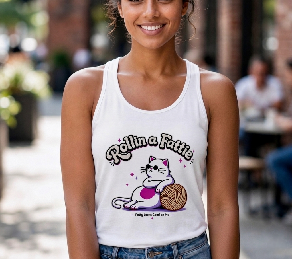 Rollin a Fattie Women's  Racerback Tank