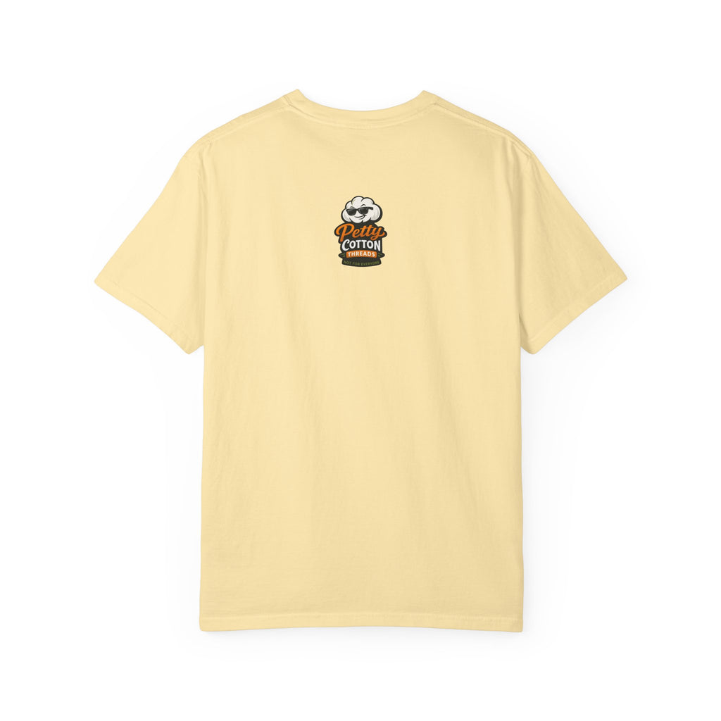 Ask Me Why I'm Petty T-Shirt — Funny Statement Tee with Cotton Logo (Back)