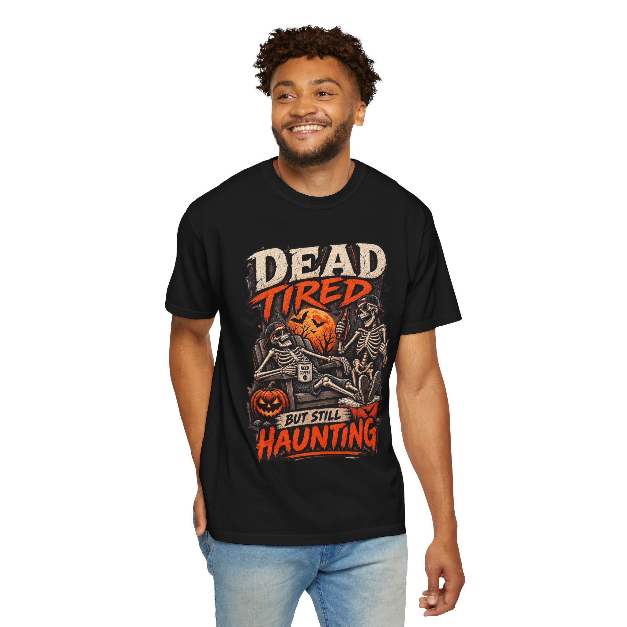 Dead Tired but Still Haunting Skeleton Tee - Halloween T-Shirt