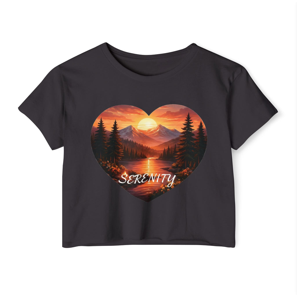 Serenity Sunset Nature Crop Top