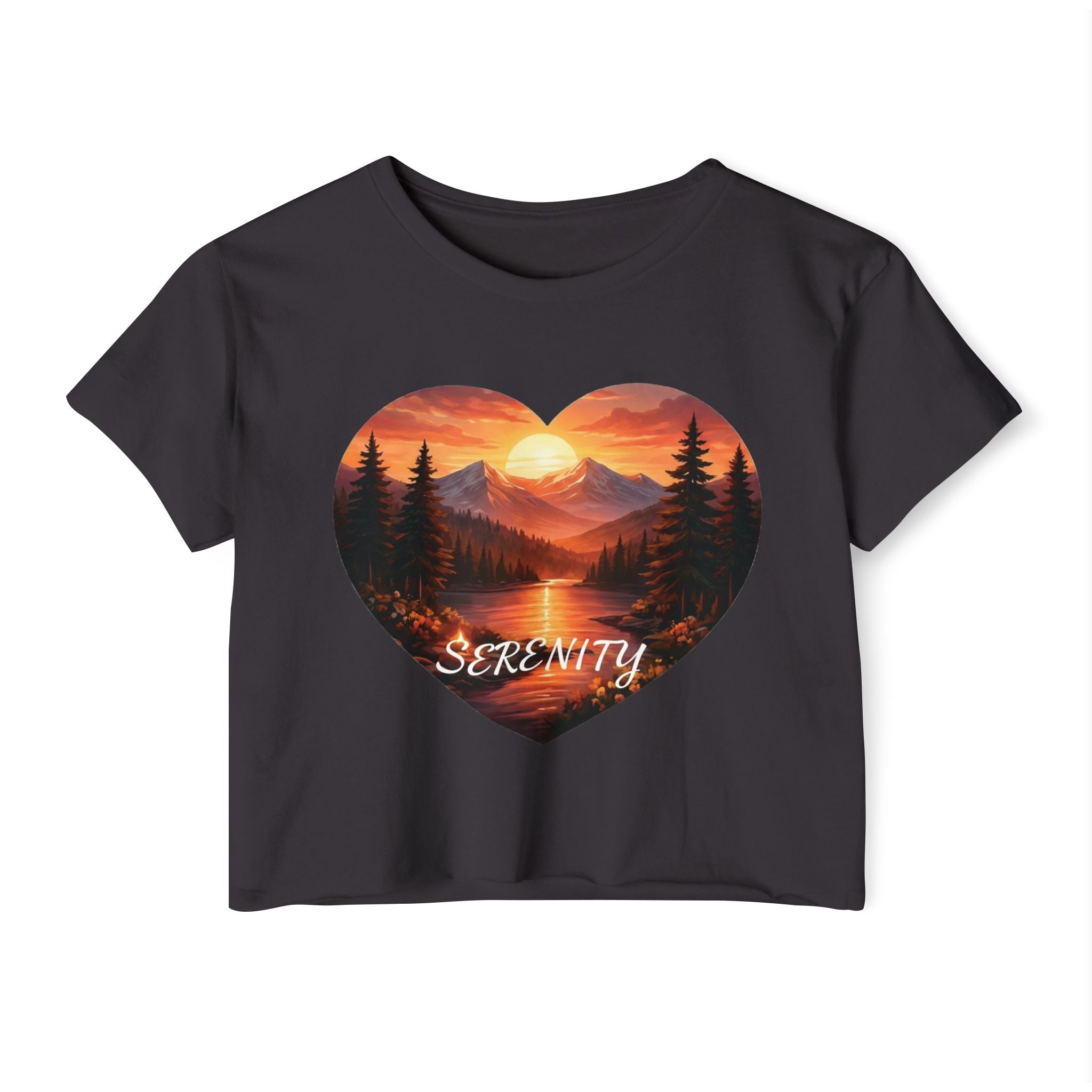 Serenity Sunset Nature Crop Top