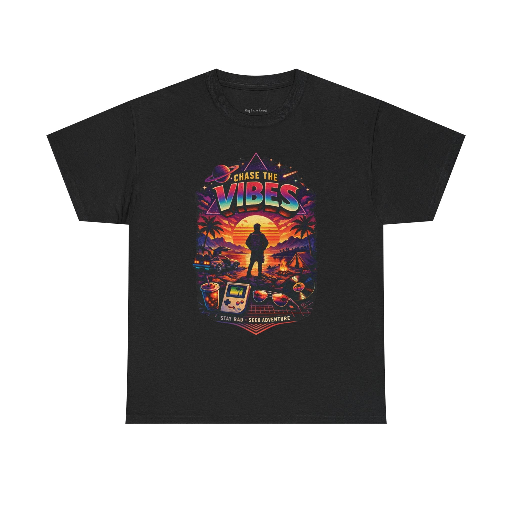 Chase the Vibes T-Shirt – Retro Sunset Surf Adventure Graphic Tee