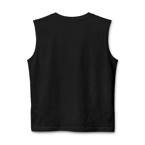 Bat Flock Muscle Tank — Neon Halloween Bat Silhouette Tank Top