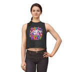 Feeling Cute Might Be Petty Crop Top — Cute Cat Bubblegum Graphic Tank
