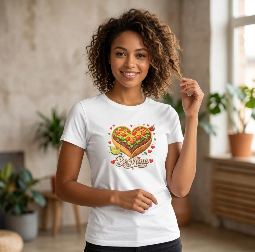 Taco Heart Tee — Graphic Women’s Cotton T‑Shirt